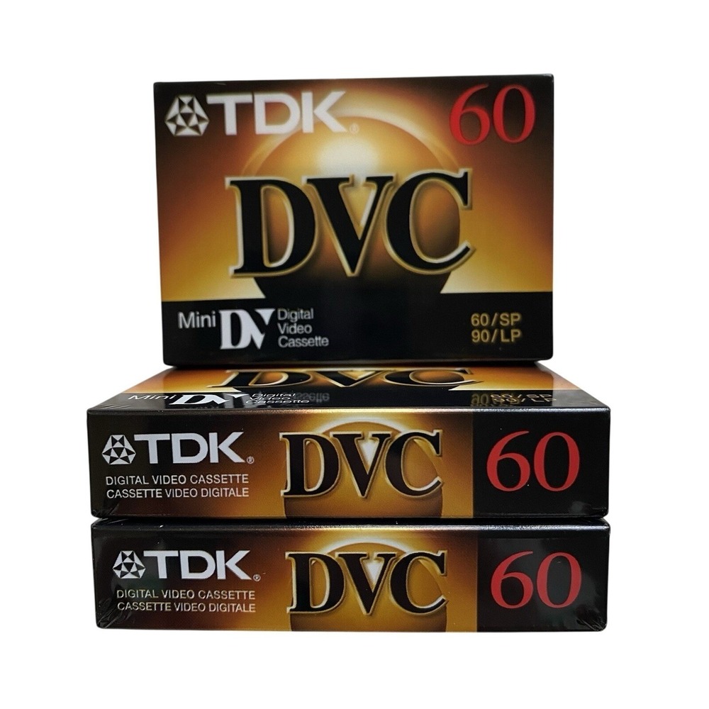 TDK DVC 60 Mini‎ Digital Video Cassette Tapes Lot Of 3 New & Sealed